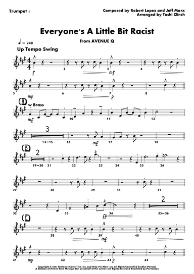 Everyone's A Little Bit Racist (arr. Toshi Clinch)
