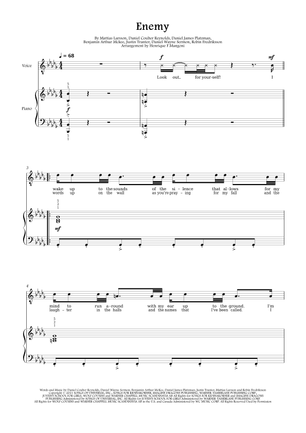 Enemy (arr. Henrique F Mangoni)