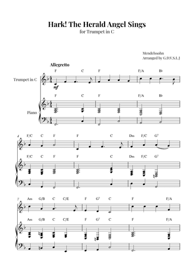 Hark! The Herald Angel Sings (arr. G.D.V.S.L.J)