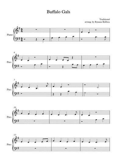 Buffalo Gals (arr. Roxana Belibou)