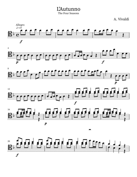 The Four Seasons - Autumn (L'Autunno) (arr. Tom Christie)