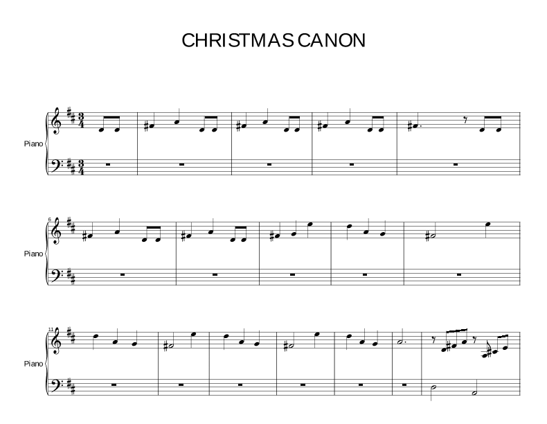 Christmas Canon (arr. Shirley Rhoades Shannon)