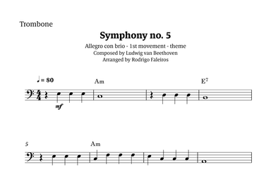 Symphony no. 5 - 1st movement (theme) (arr. Rodrigo Faleiros)