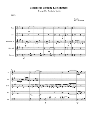 Nothing Else Matters (arr. C. Burdzinski)