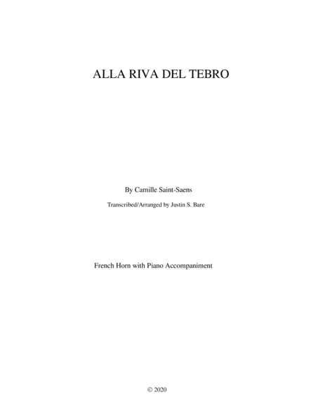Alla Riva del Tebro (Horn with Piano Accompaniment) (arr. Justin S. Bare)
