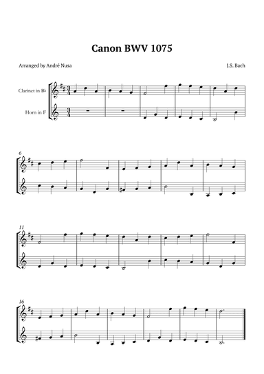 Canon BWV 1075 (arr. André Nusa)