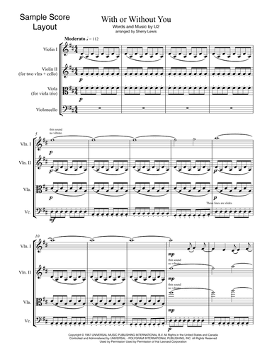 With Or Without You (arr. Sherry Lewis)