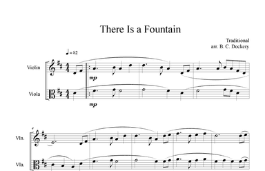 There is a Fountain (Violin and Viola Duet) (arr. B. C. Dockery)