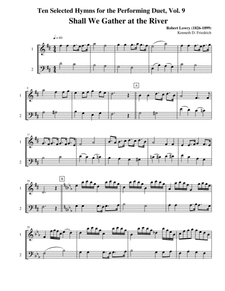 Ten Selected Hymns for the Performing Duet, Vol. 9 - oboe and bassoon (arr. Kenneth D. Friedrich)