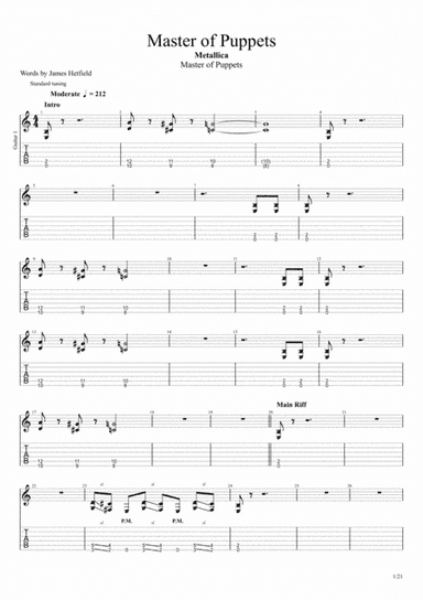 Master Of Puppets (arr. Hugo Neves)