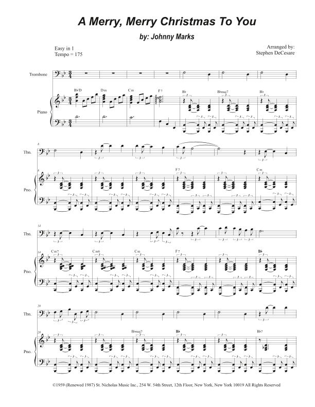 A Merry, Merry Christmas To You (arr. Stephen DeCesare)