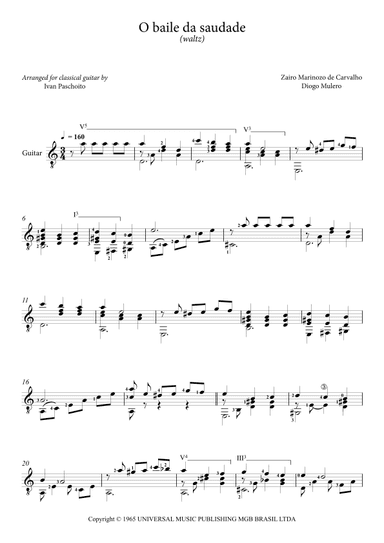 O Baile Da Saudade (arr. Ivan Paschoito)