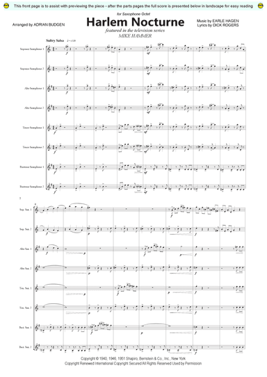 Harlem Nocturne (arr. Adrian Budgen)
