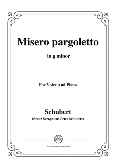 Schubert-Misero pargoletto,in g minor,for Voice&Piano (arr. MSM)