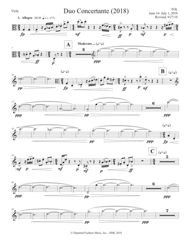 Duo Concertante (2018) viola part