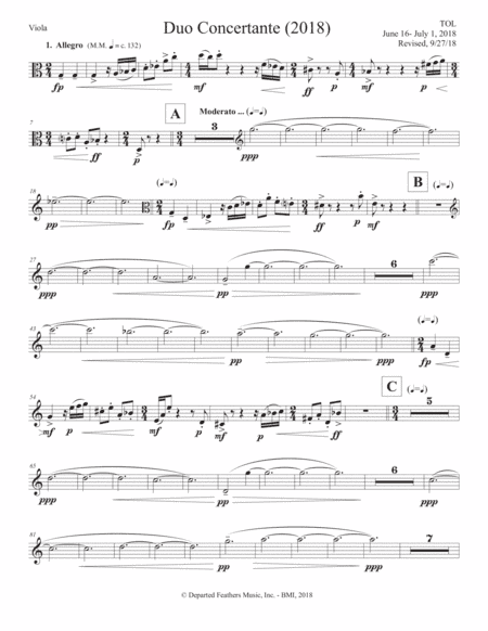 Duo Concertante (2018) viola part
