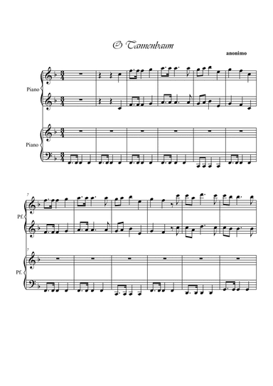 O Tannenbaum. Piano 4 hands (arr. Ester Alessandrini)