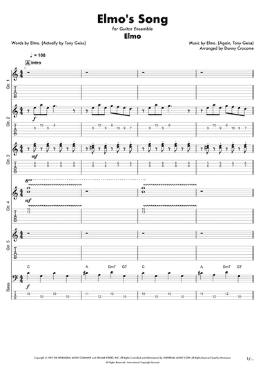 Elmo's Song (arr. Danny Crocome)