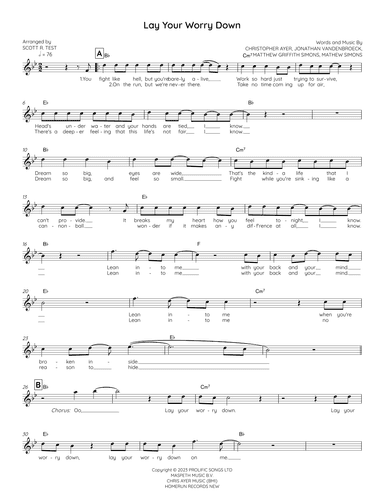 Lay Your Worry Down (arr. Scott R. Test)