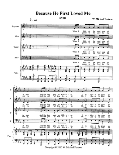 Because He First Loved Me (arr. W. Michael Fortson)