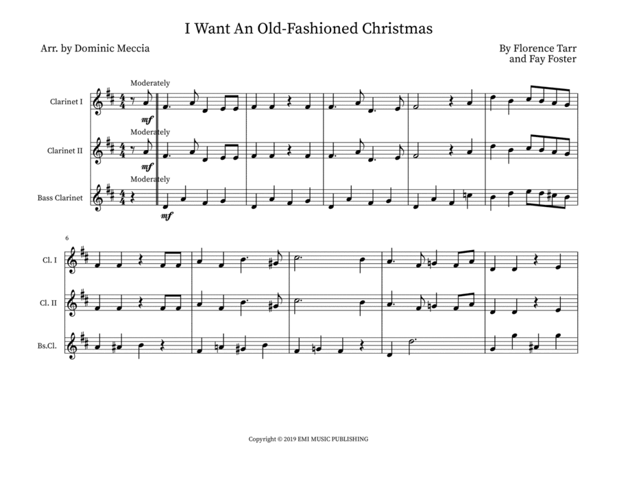 I Want An Old-fashioned Christmas (arr. Dominic Meccia)