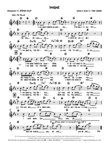 Imagine (arr. Stephen Bulat)