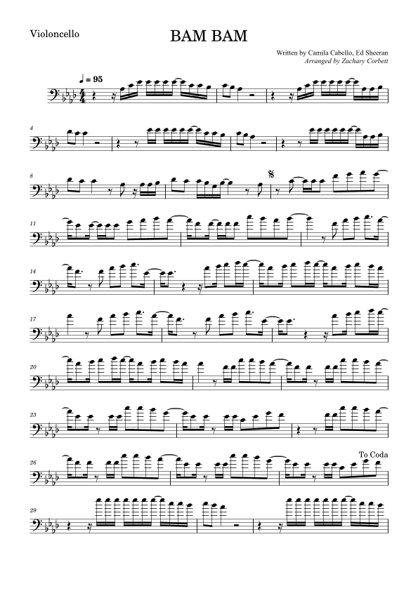 Bam Bam (arr. Zachary Corbett)