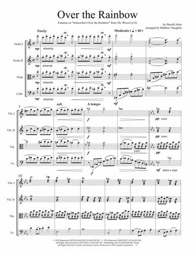 Over The Rainbow (from The Wizard Of Oz) (arr. Matthew Naughtin)