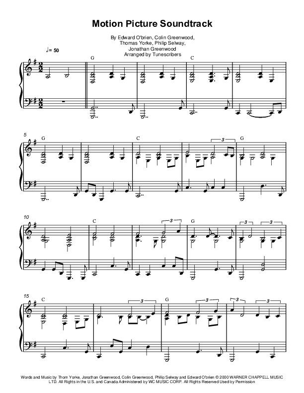 Motion Picture Soundtrack (arr. Tunescribers)