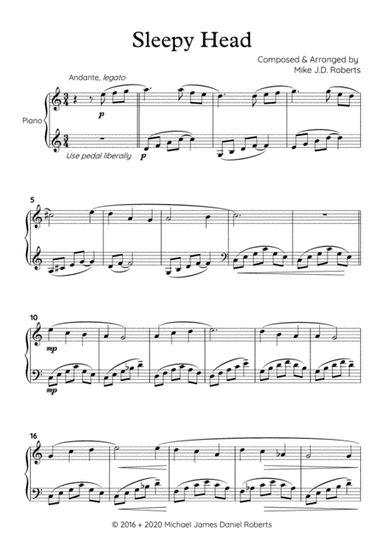 Sleepy Head (for solo piano)