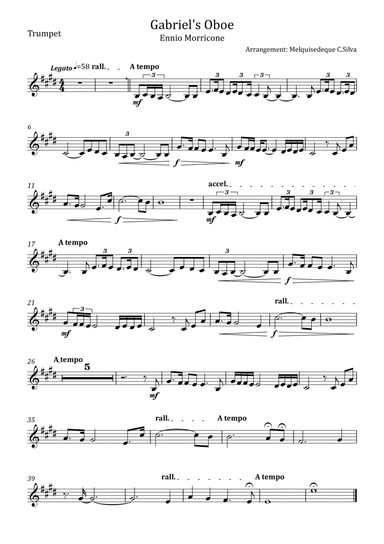 Gabriel's Oboe (arr. Melquisedeque C.Silva)