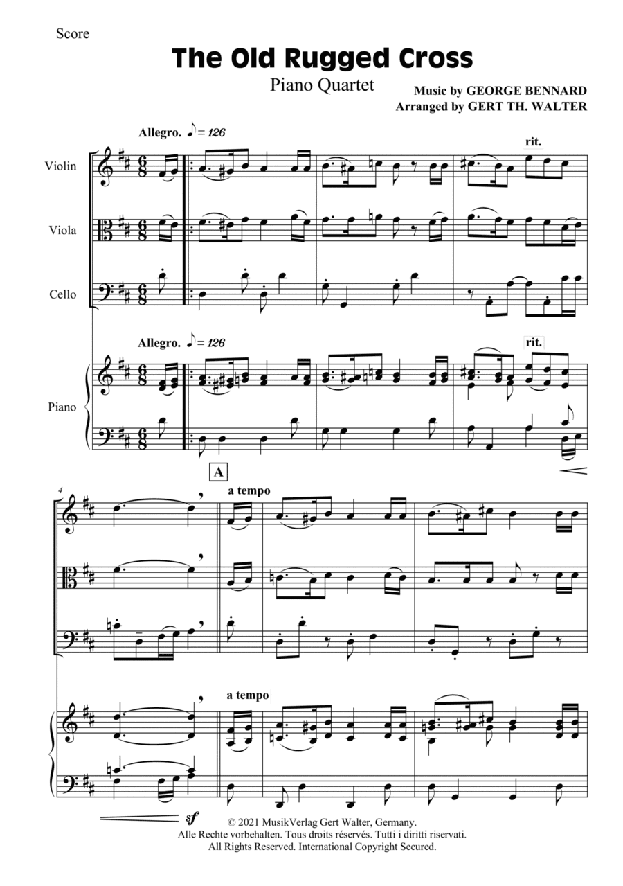 The Old Rugged Cross (arr. Gert Th. Walter)
