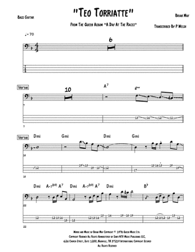 Teo Torriatte (let Us Cling Together) (arr. Accubass)