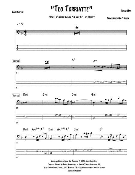 Teo Torriatte (let Us Cling Together) (arr. Accubass)