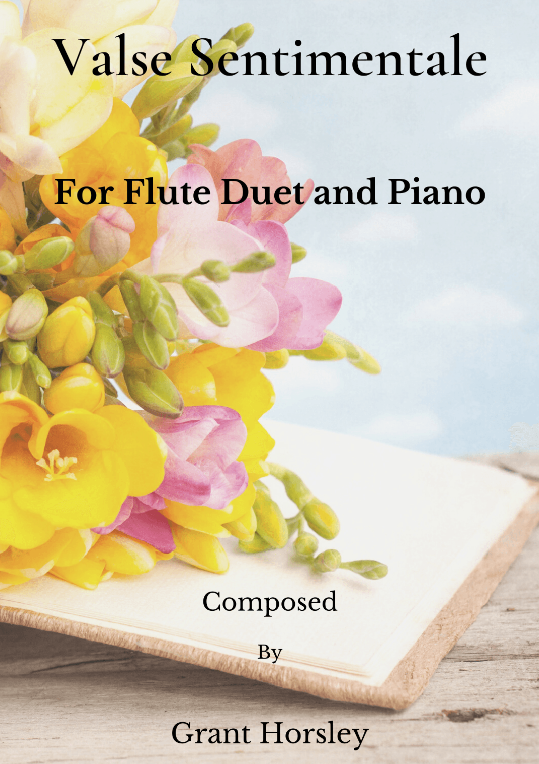 Valse Sentimentale Original for Flute Duet and Piano