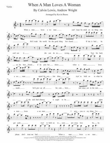 When A Man Loves A Woman (arr. Kevin Busse)