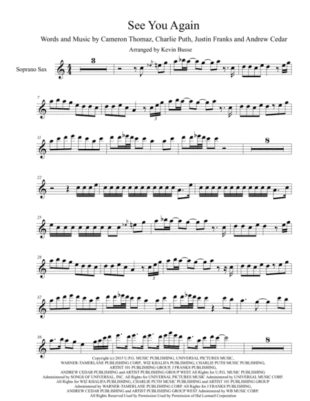 See You Again from FURIOUS 7 (arr. Kevin Busse)