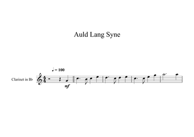 Auld Lang Syne (Clarinet) (arr. Digital Book Music)