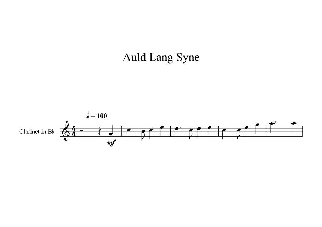Auld Lang Syne (Clarinet) (arr. Digital Book Music)