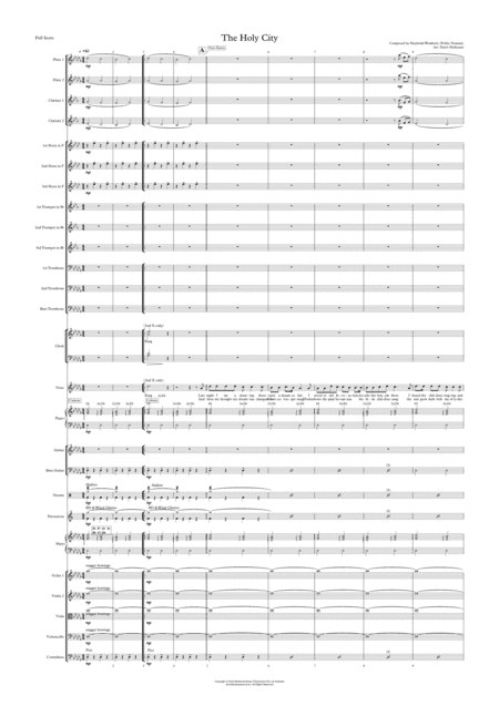 The Holy City - Small Pops Orchestra, Choir and Voice Key of Db (arr. Daryl McKenzie)