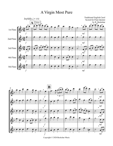 A Virgin Most Pure (Flute Quintet) (arr. Regis Bookshar)