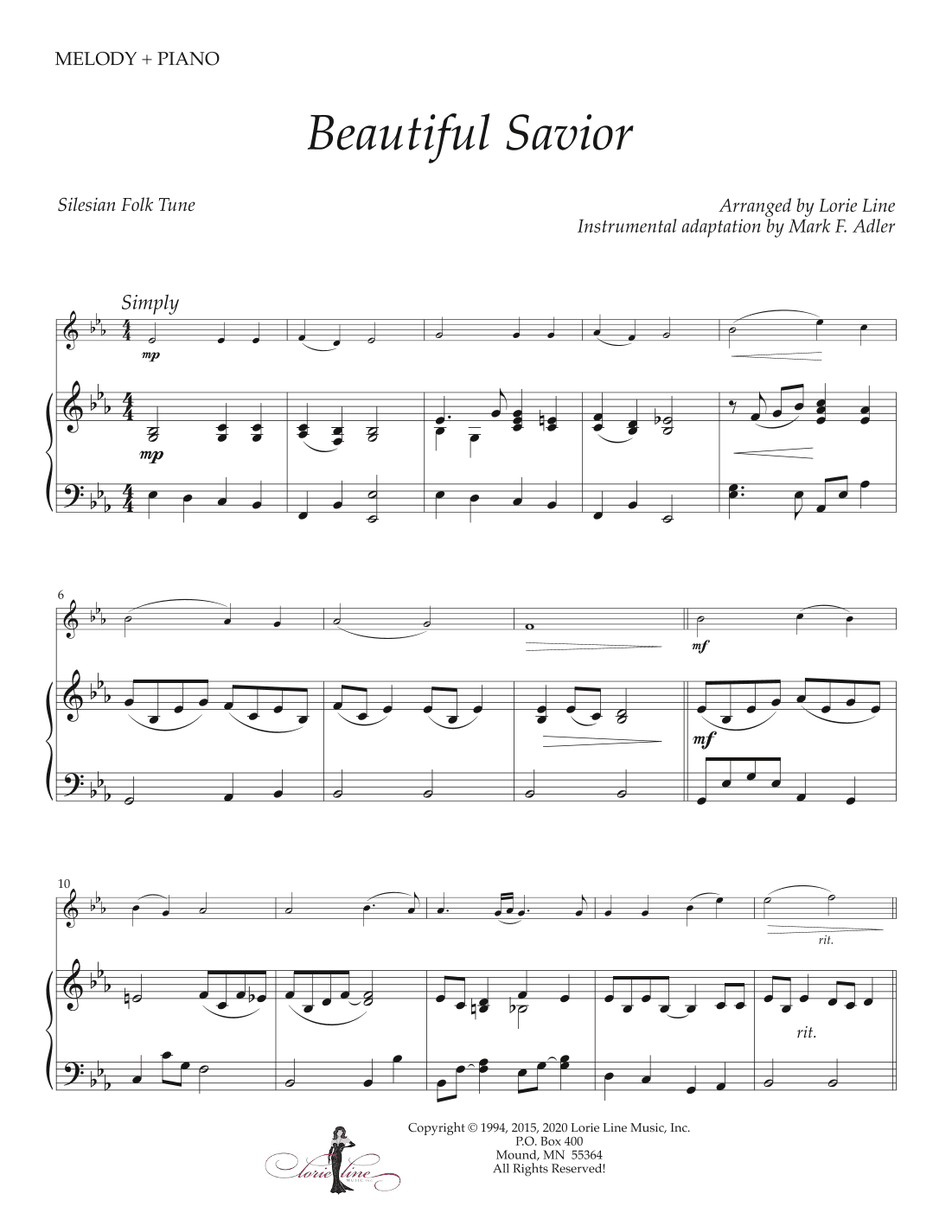 Beautiful Saviour (arr. Lorie Line)