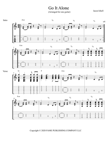 Go It Alone (arr. The Real Boss Hos Publishing)