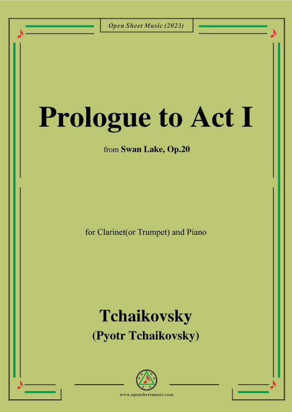 Tchaikovsky-Prologue to Act I,for Clarinet(or Trumpet) and Piano (arr. OSM Press)