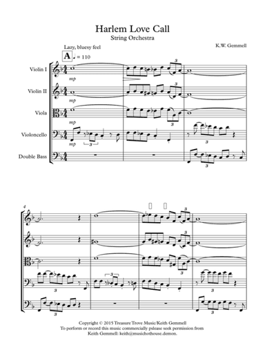 Harlem Love Call: String Orchestra