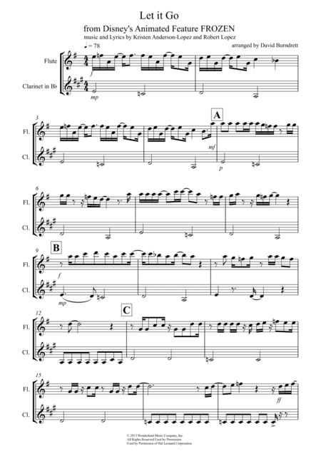 Let It Go (from Frozen) (arr. David Burndrett)