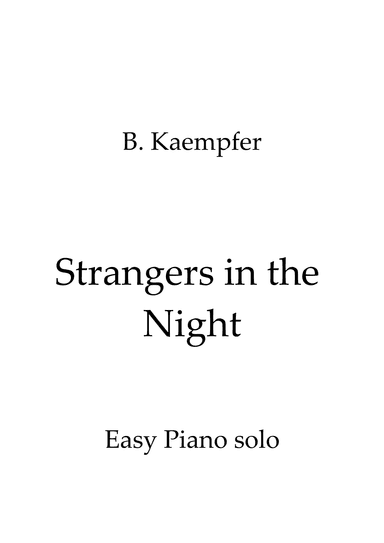 Strangers In The Night (arr. Ene Nixon)