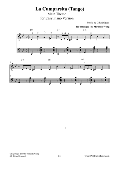 La Cumparsita (Famous Tango) - Lovely Piano Version (arr. Miranda Wong)