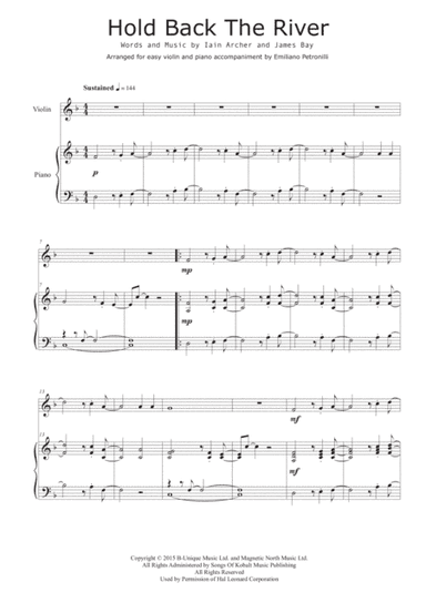 Hold Back The River (arr. Emiliano Petronilli)
