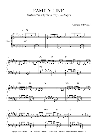 Family Line (arr. Bruna T.)
